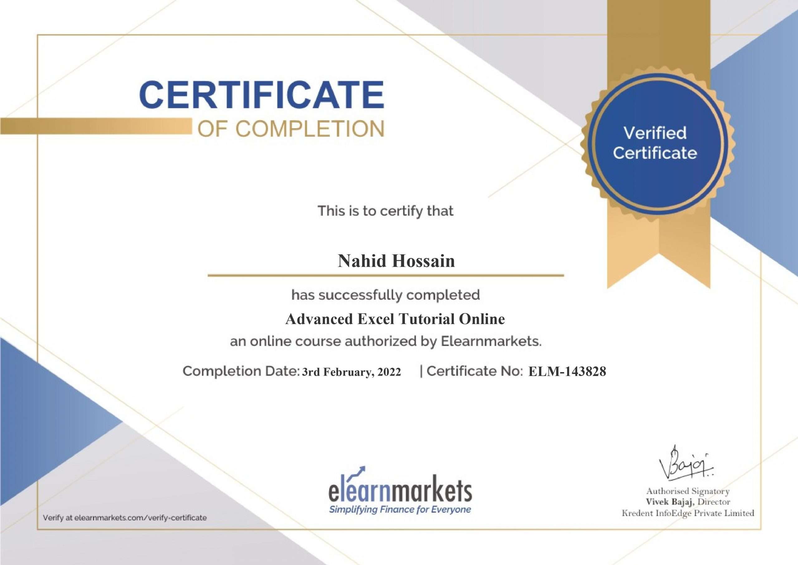 Advanced Excel by elearnmarkets