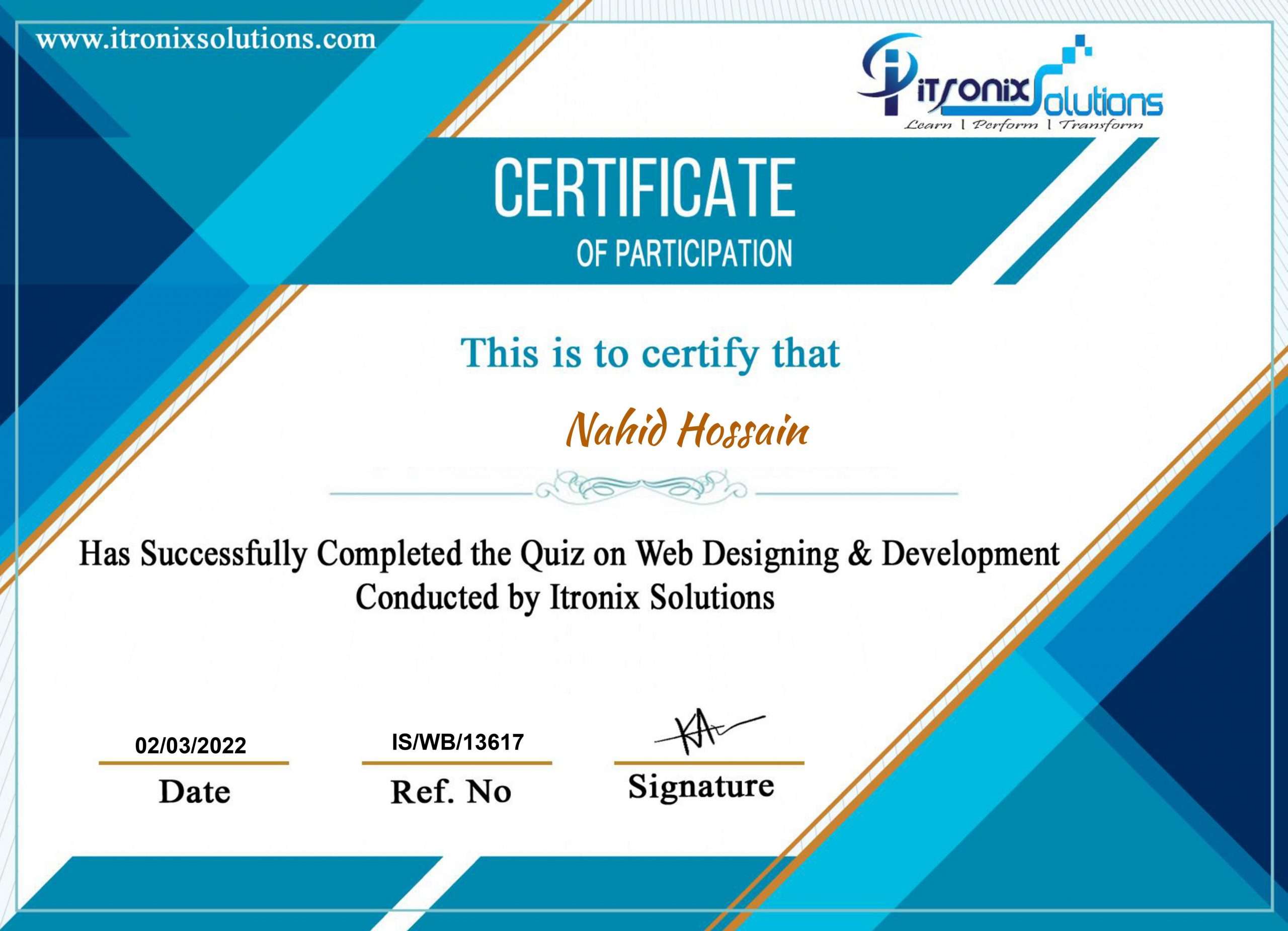 Web Learning by Itronix Solution